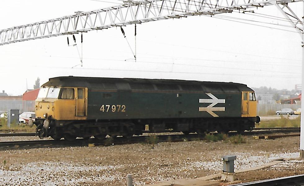 Richard Bywater Identity Crisis British Rail Loco Class 47 Brush Type 4 Diesel 47 972 At Crewe Diesel Depot 8 5 90 D1600 To To To Back To Richard Bywater Identity Crisis British Rail Loco Class 47 Brush Type 4 Diesel 47 972 At Crewe Diesel Depot 8 5 90 D1600 To To To Back To