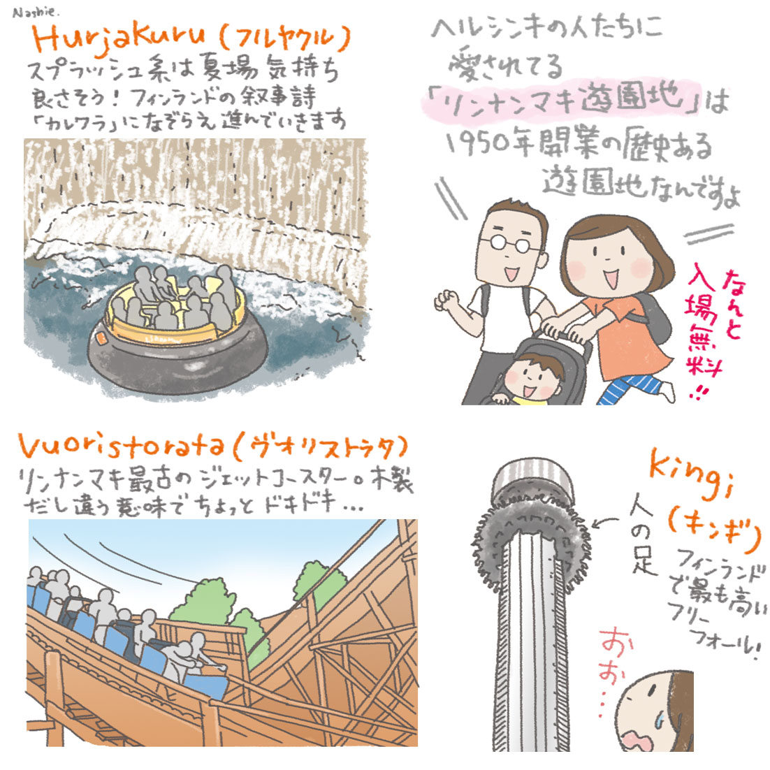 【リンナンマキ遊園地】
ヘルシンキ中心地からのアクセスの良さも魅力!入場料無料、子ども向けの乗り物も多く幾つか無料のアトラクションも。この遊園地は6つの児童福祉団体によって設立、児童福祉事業への寄付に繋がる仕組みになっていて感動〜 #フィンランド子連れ旅 #TLをフィンランドにしよう