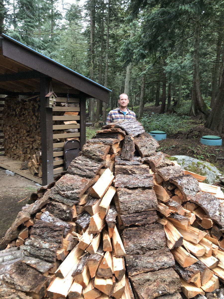 bnewb's tweet photo. Social distancing: Day 15– firewood stacking.. https://t.co/eut9yxaxbB