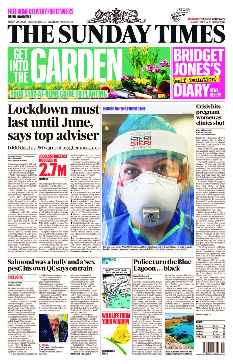 timespolitics's tweet photo. In an exclusive interview, Professor Neil Ferguson warns that the lockdown may have to last three months. The other Niall Ferguson explains how Donald Trump is gambling on Covid-19 #TomorrowsPapersToday https://t.co/Ze1A4CF9pw