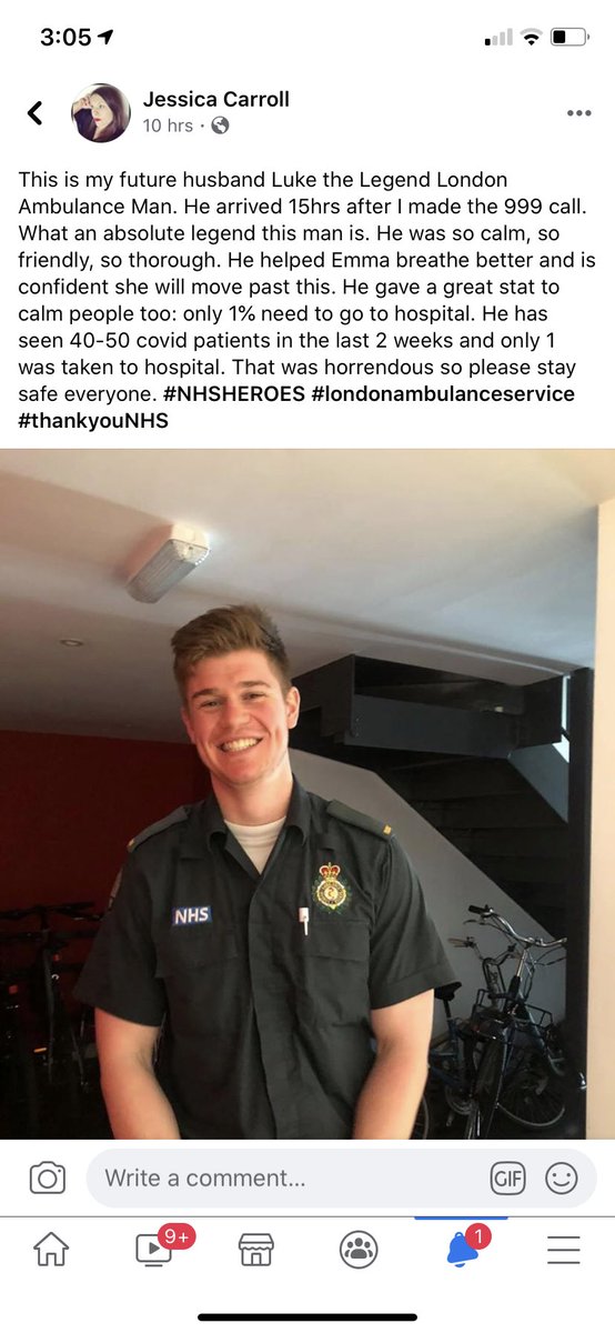 Hey @NHSuk @londonambulanceservice your awesome medic helped my friends yesterday & they wish they had his contacts to say thanks...and see if he’s single? Can ya help a lady out? ❤️ #LoveInTheTimeOfCorona #loveinthetimeofcovid #NHSheroes #londonambulanceservice #thankyouNHS