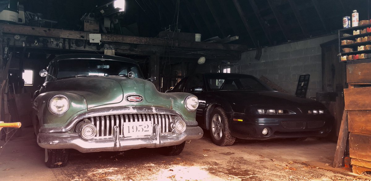 I put the GP in the barn today with the Buick while I work on our Subaru since I only have room for two in the garage and there are storms on the way.