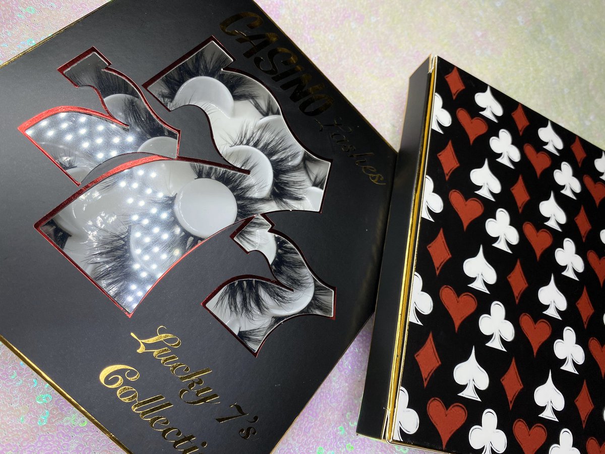 casinolashes's tweet photo. We now offer mink and faux mink lash sets! Place your bets on our Lucky 7’s lashes at https://t.co/GpZGcyE9na 🎰❤️🔥 https://t.co/cSUnzMT07Y