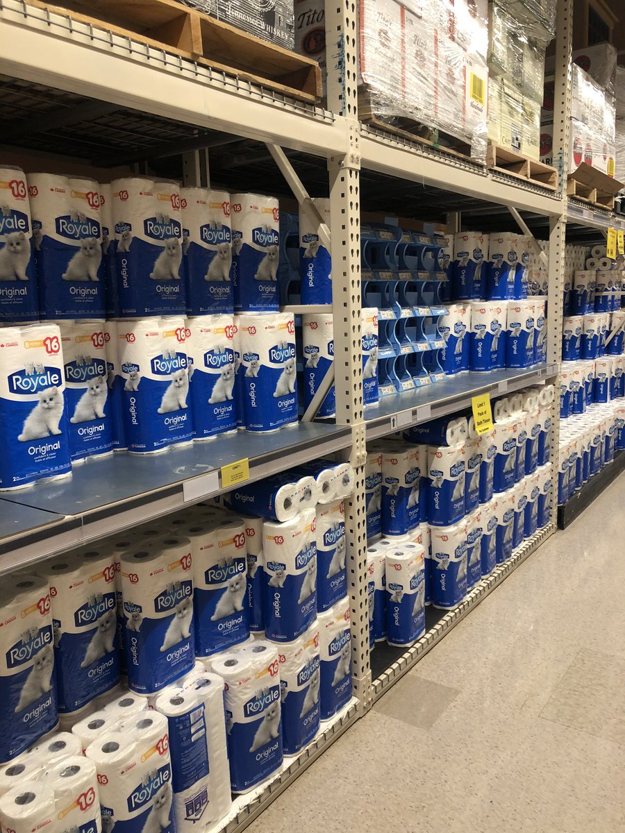 The TP is back baby! Now it will sit here for months bc everyone’s got a year supply at home 🤗