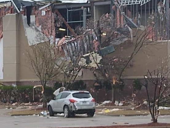 Weather_First's tweet photo. #Tornado damage from #Jonesboro, #Arkansas. Shared by IG: thebandtrippp https://t.co/MVXezaECUN