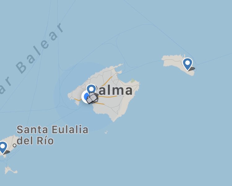 Rayo3mil's tweet photo. #COVID19 deja el espacio aereo de #PMI como el de #Corea del Norte https://t.co/557OtttKZo