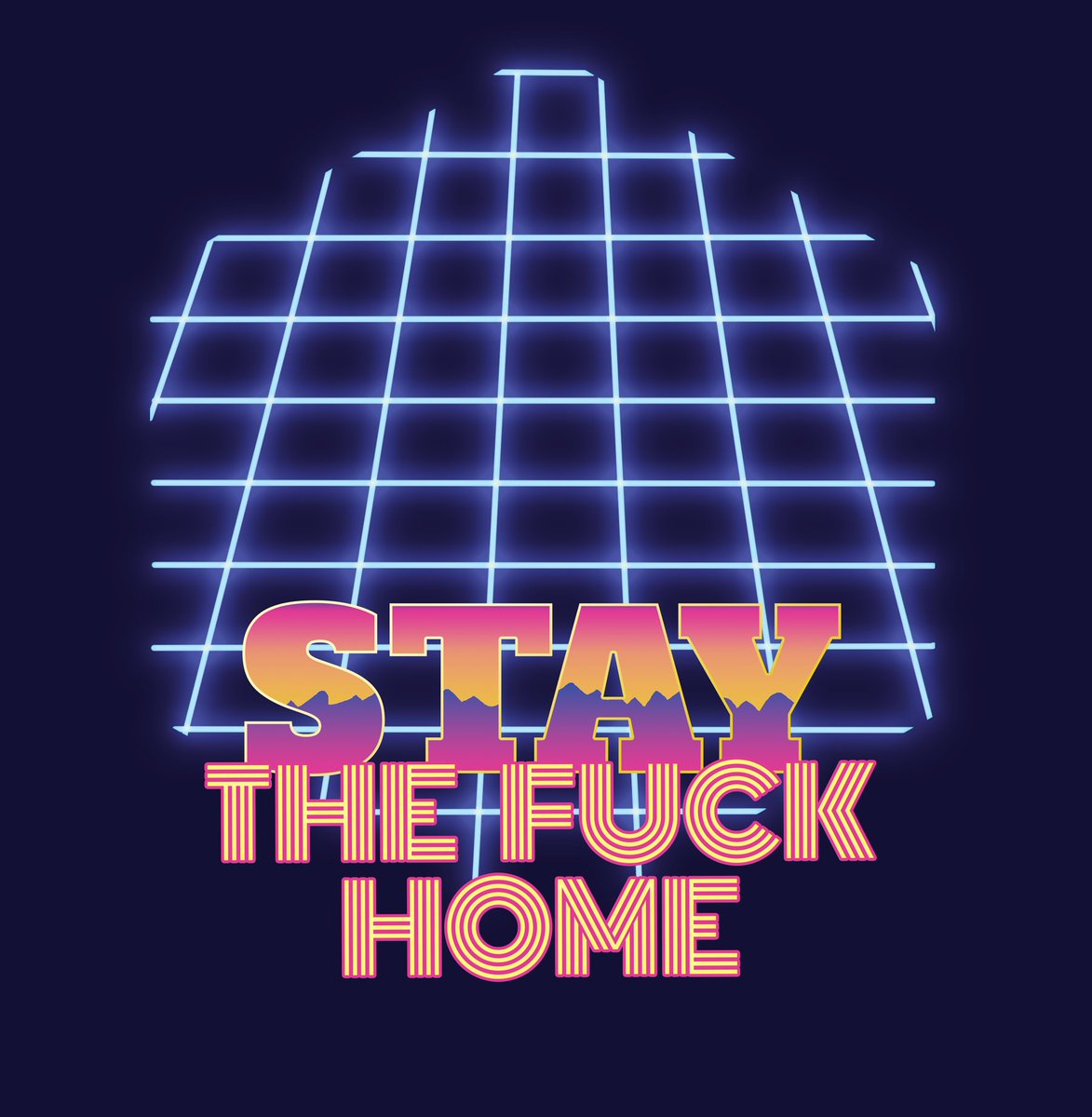 TotalPartyGuild's tweet photo. We're late to the graphics party, but I promise super early to the self-isolation party. @vanessow's been working on her "Retrowave" skillz & used our new favorite catch phrase
#topagu #selfisolation
#Stayhome #StayHomeSaveLives #StayTheFHome https://t.co/00TPE3p9mr