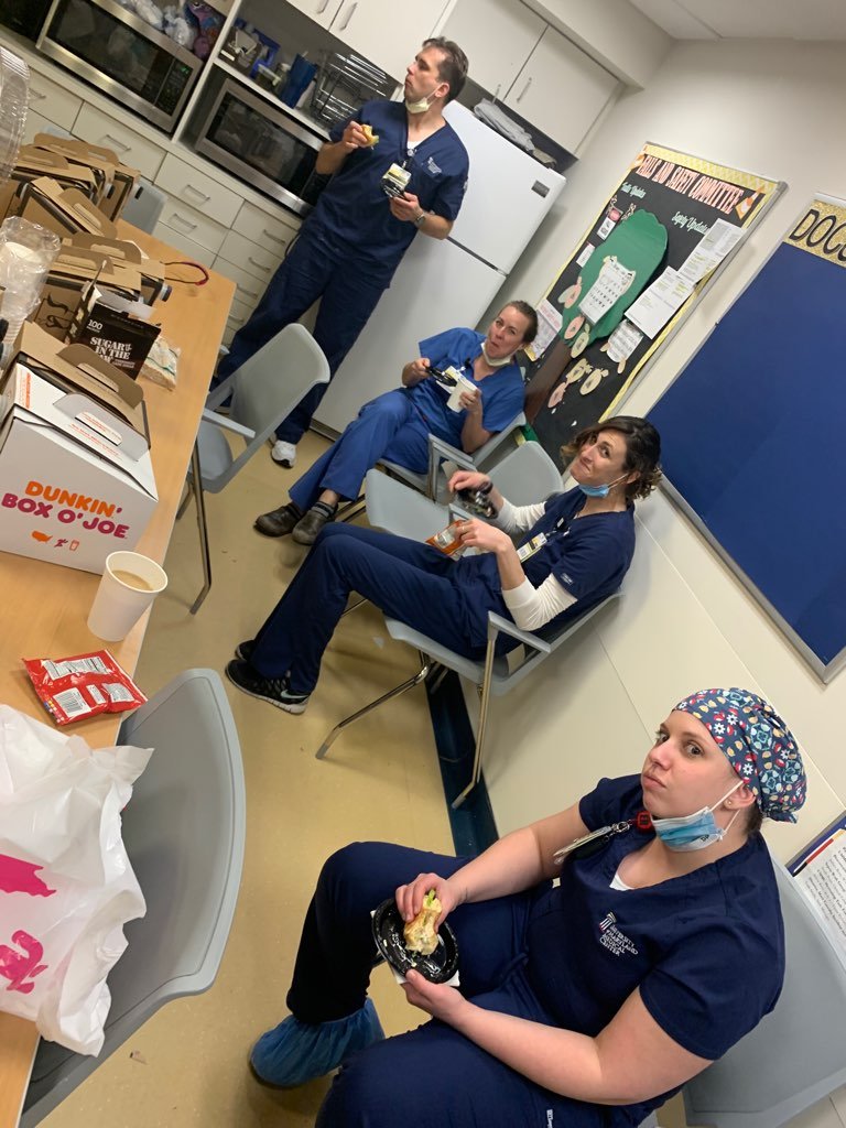 GidgetJones910's tweet photo. Because I felt it was the right thing to do I few pitched in with me to feed UMMC Adult ED to get through the day. Thank you Megan, Cortnei,  Maryann and Chesapeake Food Works for making this possible with me. https://t.co/K5r0exbcR3