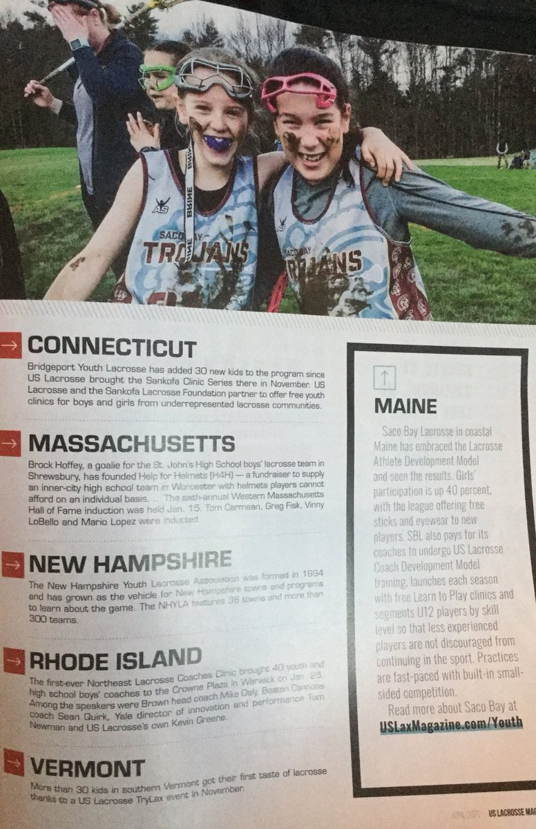 sacobaylax's tweet photo. How awesome to see our program in @USLacrosseMag this month. Discussing our work with growing the girls program and practice models. #growthegame #TrojansLax https://t.co/xbKbu8VXXF