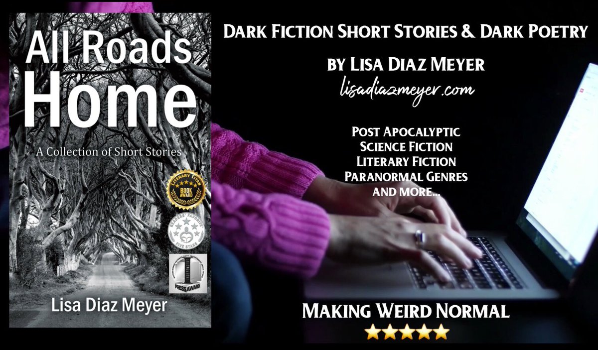 LisaDMeyer's tweet photo. A Collection of Dark Fiction Short Stories & Dark Poetry
#postapocalyptic #scifi #paranormal #literaryfiction #reallife #citylife #theafterlife #awarenesses #shortstories #poetry
https://t.co/h6PF1f7CLa https://t.co/enUQS2KiIH