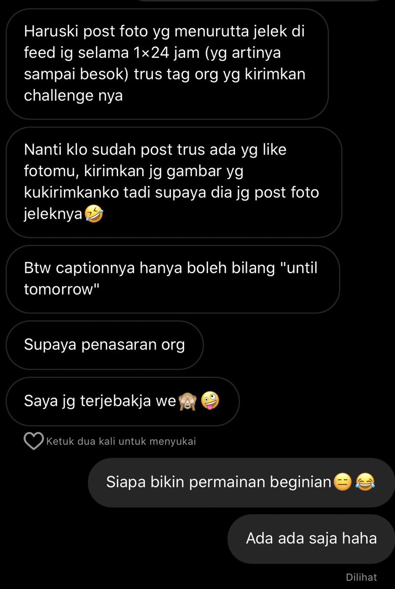 Saking betenya #StayAtHome ada ada saja permainan yg tdk berfaedah #untilltomorrow . Cuci piring kek sana biar lebih berfaedah 😑