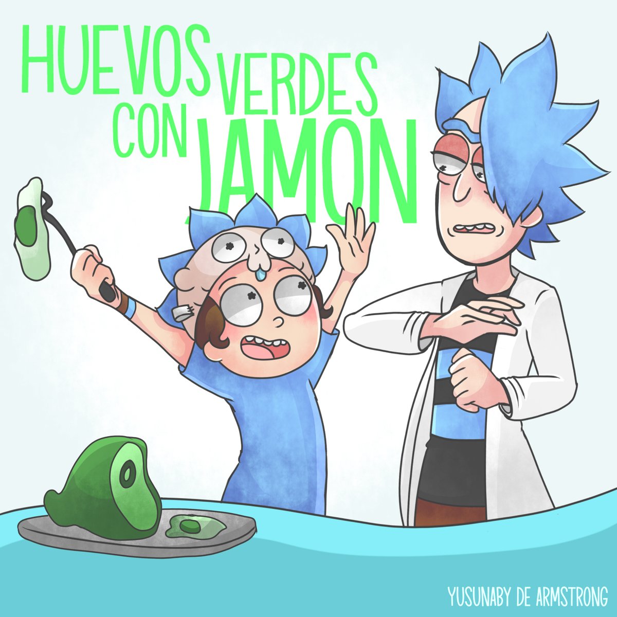 Yusurelia's tweet photo. Huevos verdes con jamรณn #RickZero #Zerover #RickAndMorty https://t.co/yiYSLL2Nv1