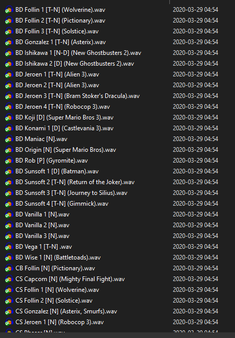 PixelProphecy's tweet photo. After ~10 hours of editing I just finished with my NES #drumsample pack. I managed to gather 158 percussion samples (WAV 48kHz/24 bit) of what the best composers could tease out of the 2A03 chip. I will release it for free soon! Good night, nerds! #BedtimeForPhil https://t.co/uczxZqP2SP