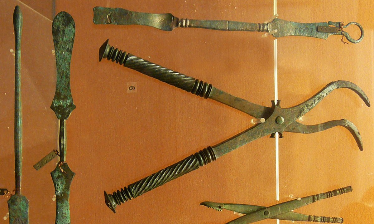 20/  We have a tendency today to think of our society as more advanced than previous ones, and perhaps in some ways we are. These are ancient Roman medical instruments found in Pompeii: