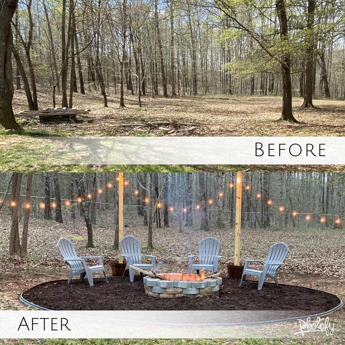 LeslieHetzler's tweet photo. I am so happy how this turned out!! We busted our butt getting this done, now to enjoy it!! #moretimeoutside #readyforsummernights #oneprojectatatime #diy #firepit #notforhire https://t.co/685PYTpQbO