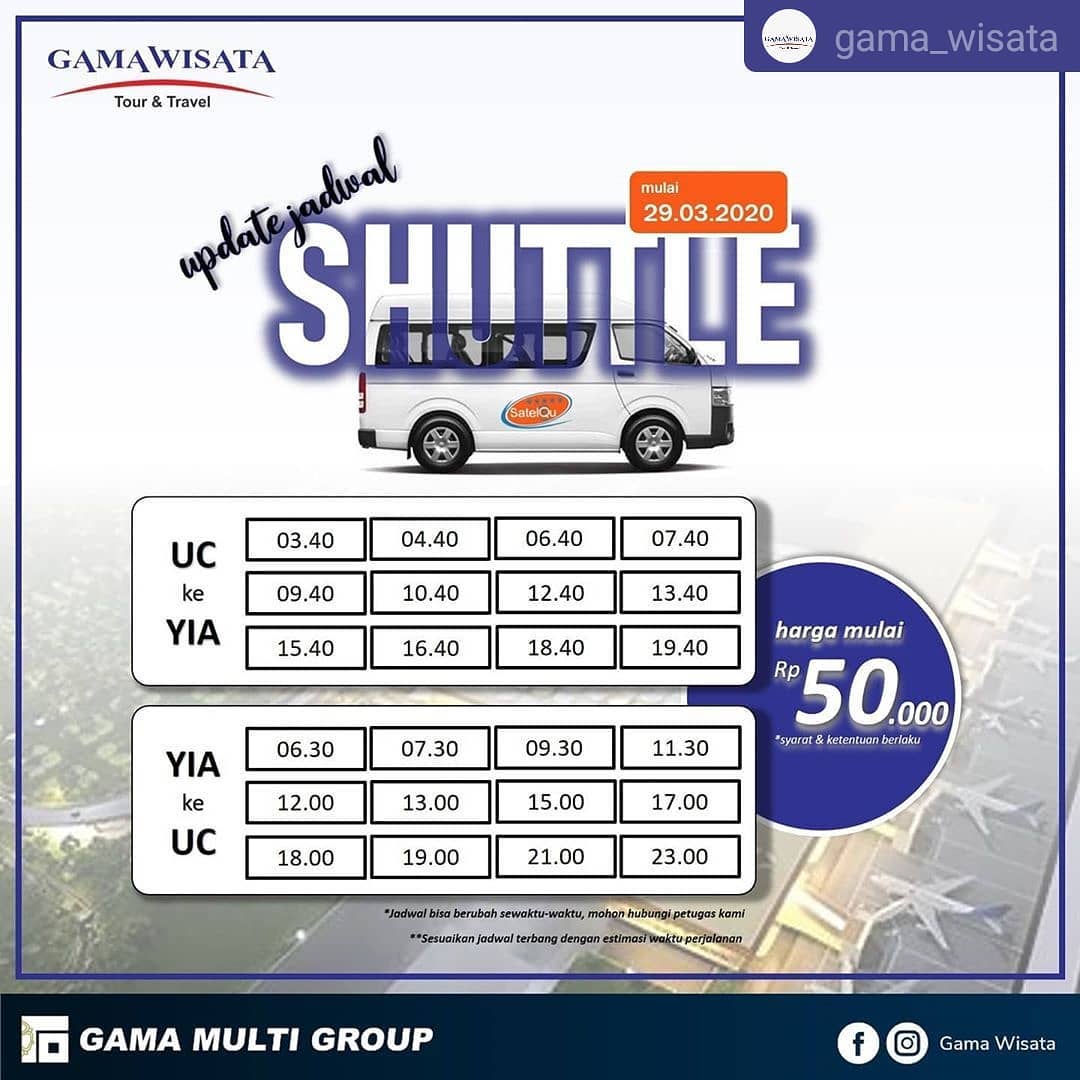 swaragamafm's tweet photo. Tiket Satelqu &amp; shuttle menuju YIA juga bisa kamu dapatkan di Gama Wisata (Lobby UC Hotel UGM).

#SambutYIA https://t.co/WYhBZFgECh
