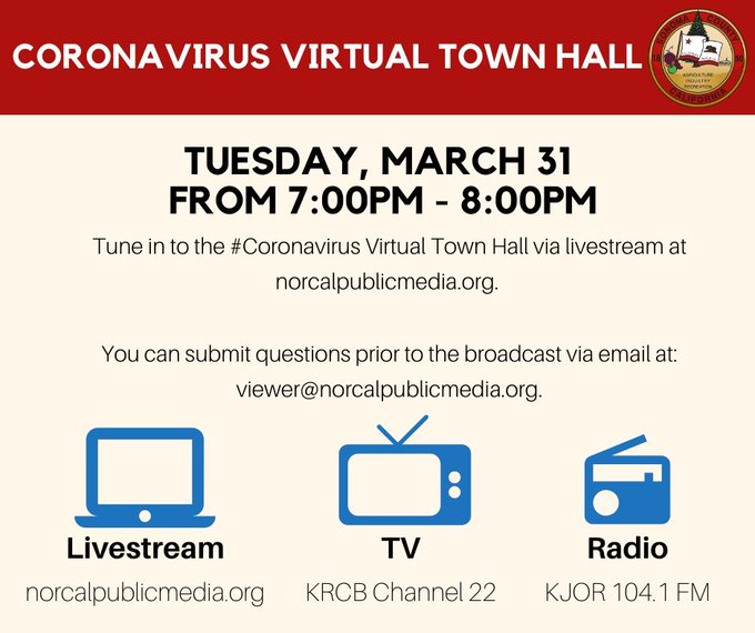 image with tv, computer and radio for march 31 town hall