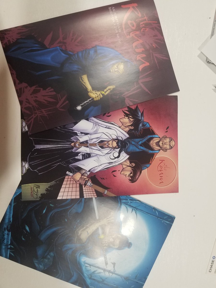 BeyondTimeInc's tweet photo. Got my Ronin trifecta fix from @iamchrisdickens! Can't wait to read them! https://t.co/p01cgwekVn