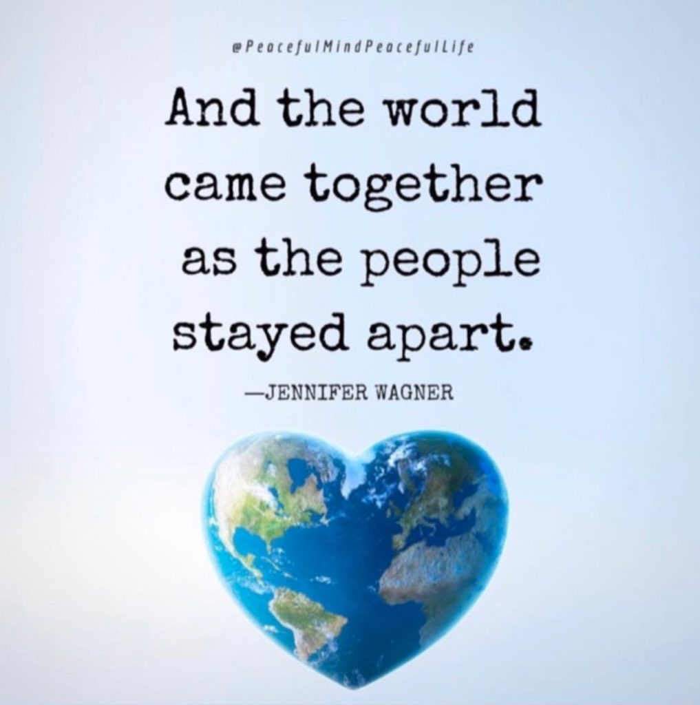 jenniferwarawa's tweet photo. And the world came together as the people stayed apart. ❤️ https://t.co/rGnQfhLgL6