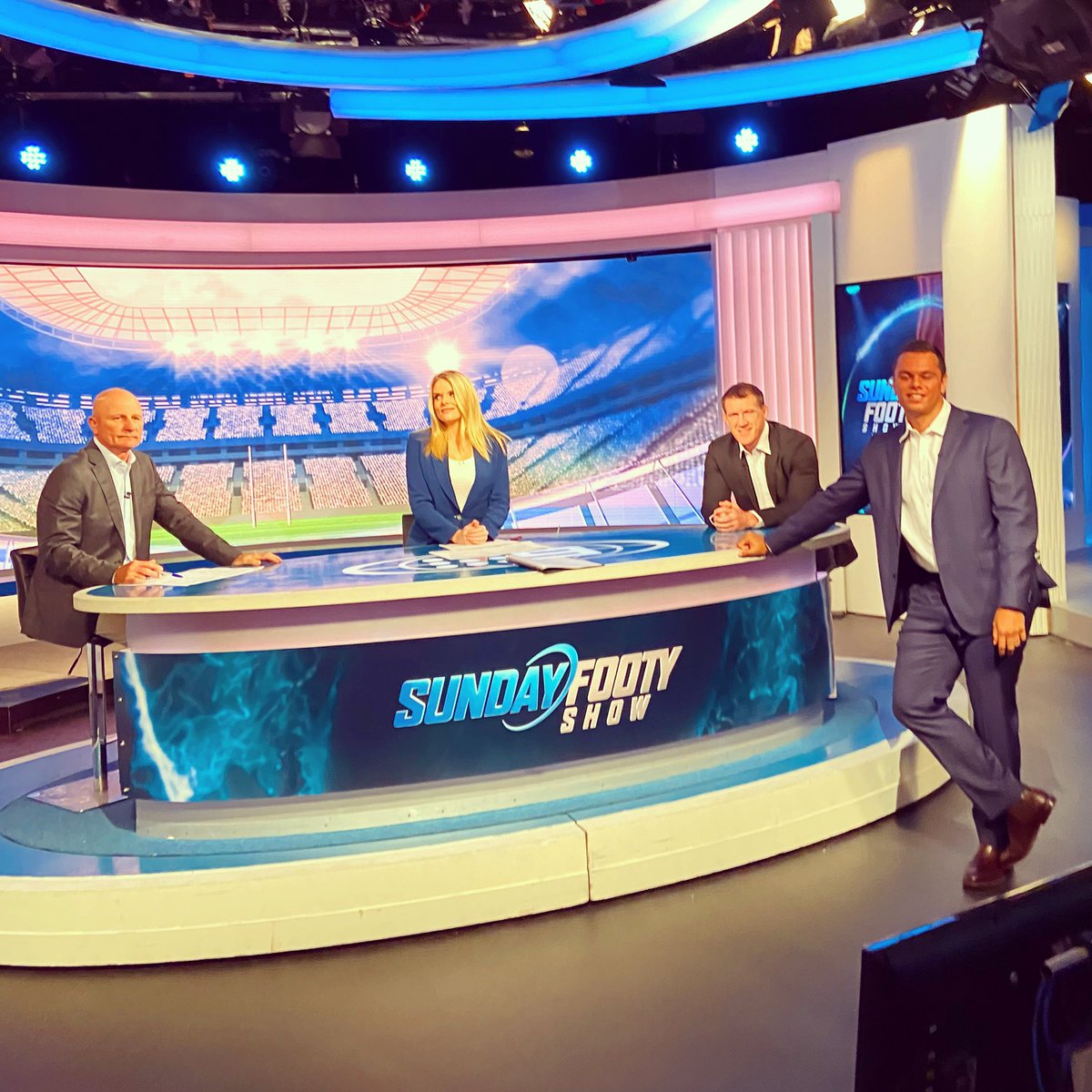 We’ll be back on air soon... still plenty of footy to talk about (for now 😬) Straight after the PM presser 🙏 @nrlonnine <a href="/wwos/">Wide World of Sports</a> #sundayfootyshow #wakeupjake