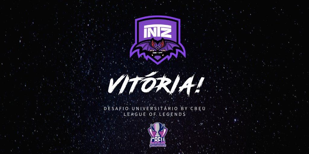 INTZA2E's tweet photo. GGWP! Somos campeões do Desafio Universitário do @playcbeu de League of Legends 🚀

Parabéns aos nossos Intrépidos @hotekk1 @ZumpiZampers @Alexandre_Lzd @NaitUalqui @Thiago_LN1 e @A2E_Yogo

Agradecemos pela torcida e #GOA2E!

#INTZArmy https://t.co/gyZKyGwskT