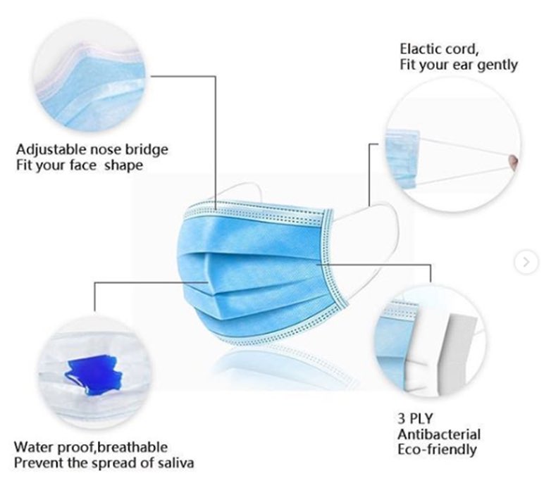 three-layer disposable mask, three-layer protection, three fold design, large space, invisible plastic nose strip, flexible and soft, easy breathing，delivery goods fast #masks #facemasks #surgicalmask #medicalmask #coronavirüsü #coronavirus #phonerepair #reparationiphone