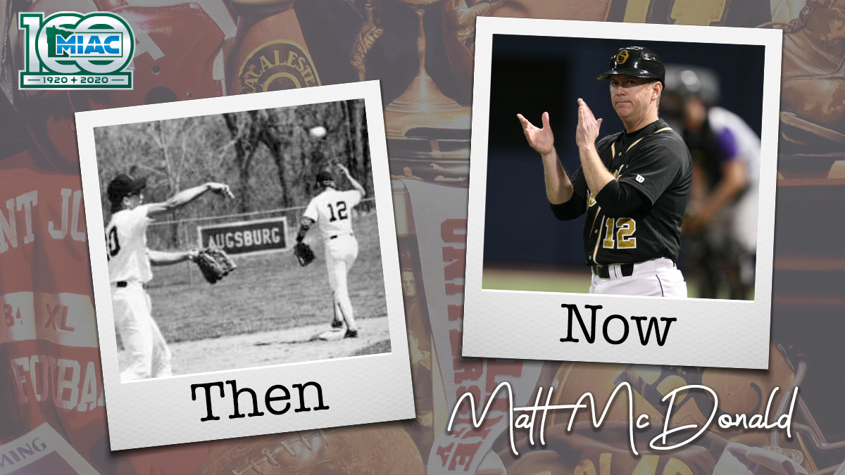 MIACathletics's tweet photo. Prior to being a three-time #MIAC Coach of the Year at St. Olaf, Matt McDonald was an All-Region second baseman for the Oles, helping the team to back-to-back conference titles in 1988 and 1989. #MadeInTheMIAC #MIAC100 https://t.co/NZ4EZ3tZVF