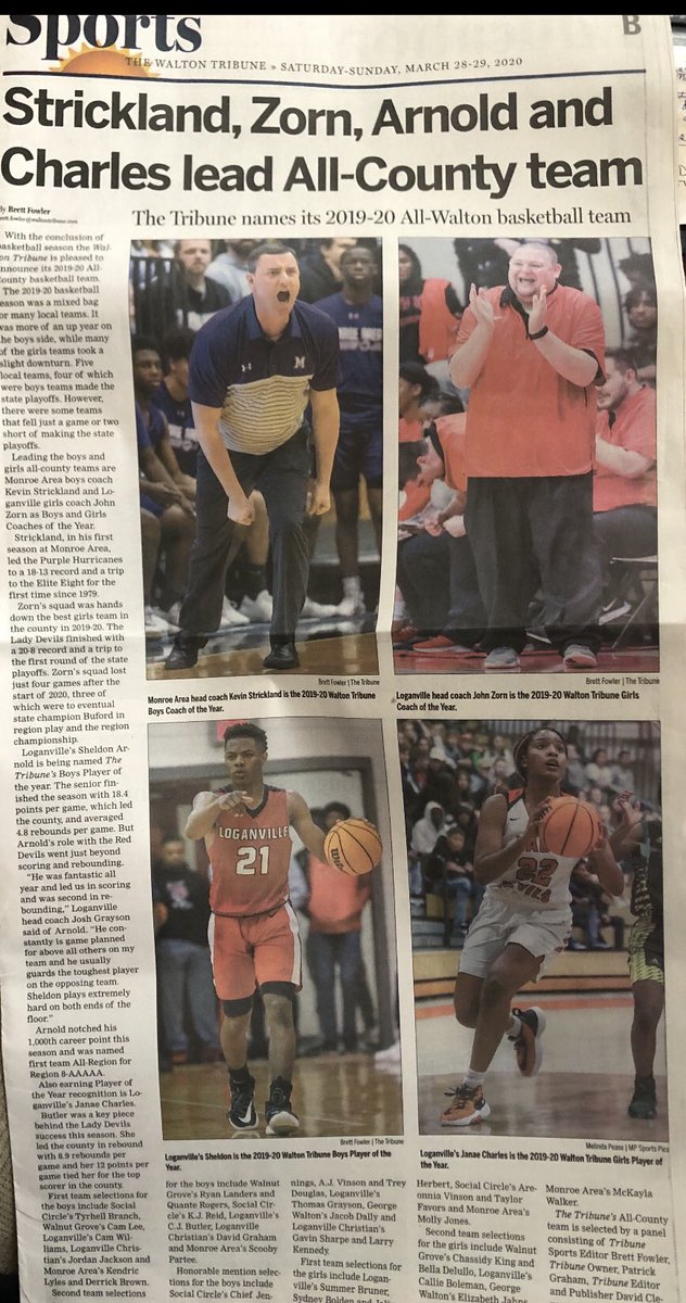 coachlesniak's tweet photo. Congrats to John Zorn of @LHSGbb and @Coach_Strick for being named Walton County coaches of the year. #TwoOfTheGoodGuys https://t.co/hvTsJhqIhm