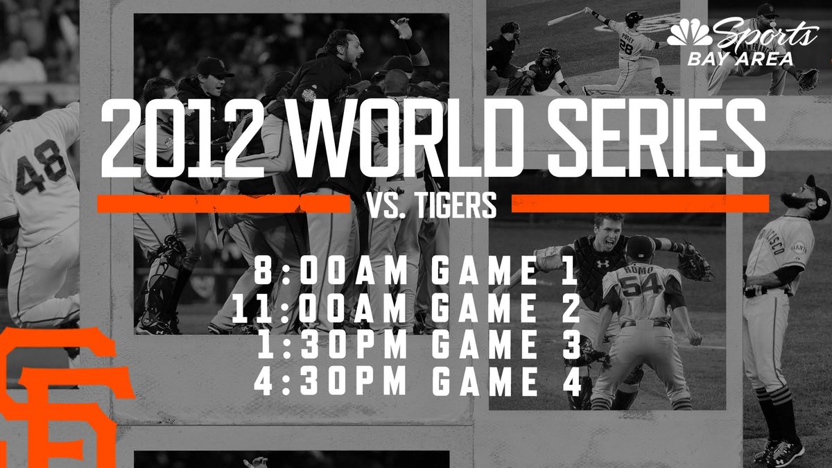 NBCSGiants's tweet photo. Tune in to NBC Sports Bay Area NOW to relive the magic of the Giants 2012 World Series Sweep! 

Full #BayAreaClassics schedule ➡️ https://t.co/stuoLD7CHf https://t.co/sX579TlW1v