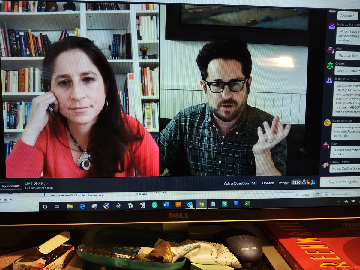 authormnaidoo's tweet photo. Listening to JJ Abrams answering questions! Thank you #ScreencraftVirtualSummit for this surprise guest!!!
#screenwriting #writingcommmunity #Screenwriter #StayHome https://t.co/Noinwm8tqy