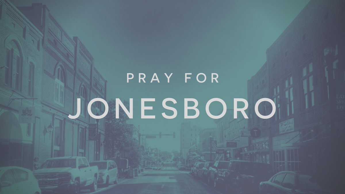 ConwaysFirst's tweet photo. Join us in praying for the Jonesboro community. https://t.co/81nIcoaVqs