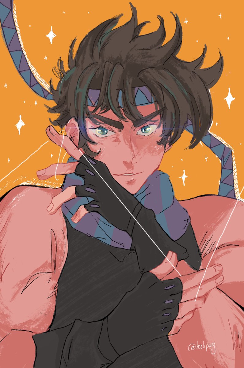 aiuraaa tiene años este twitter y no se usarlo JI JI~ HUM HUM WELL~ i´ll be trying uploading some of my art stuff here hahha meanwhile~ last week i did a JOJO husbando aaa #JOJOsBizzareAdventure #Procreate