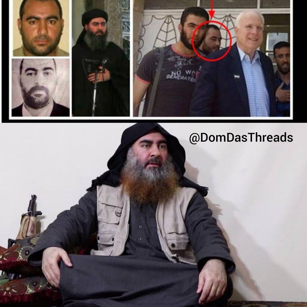9) Mas o que mais chamou a atenção foi este homem aqui, sim o líder supremo do Isis.Abu Bakr AL-BAGHDADI #Qanon  #WWG1WGA  #TrustThePlan