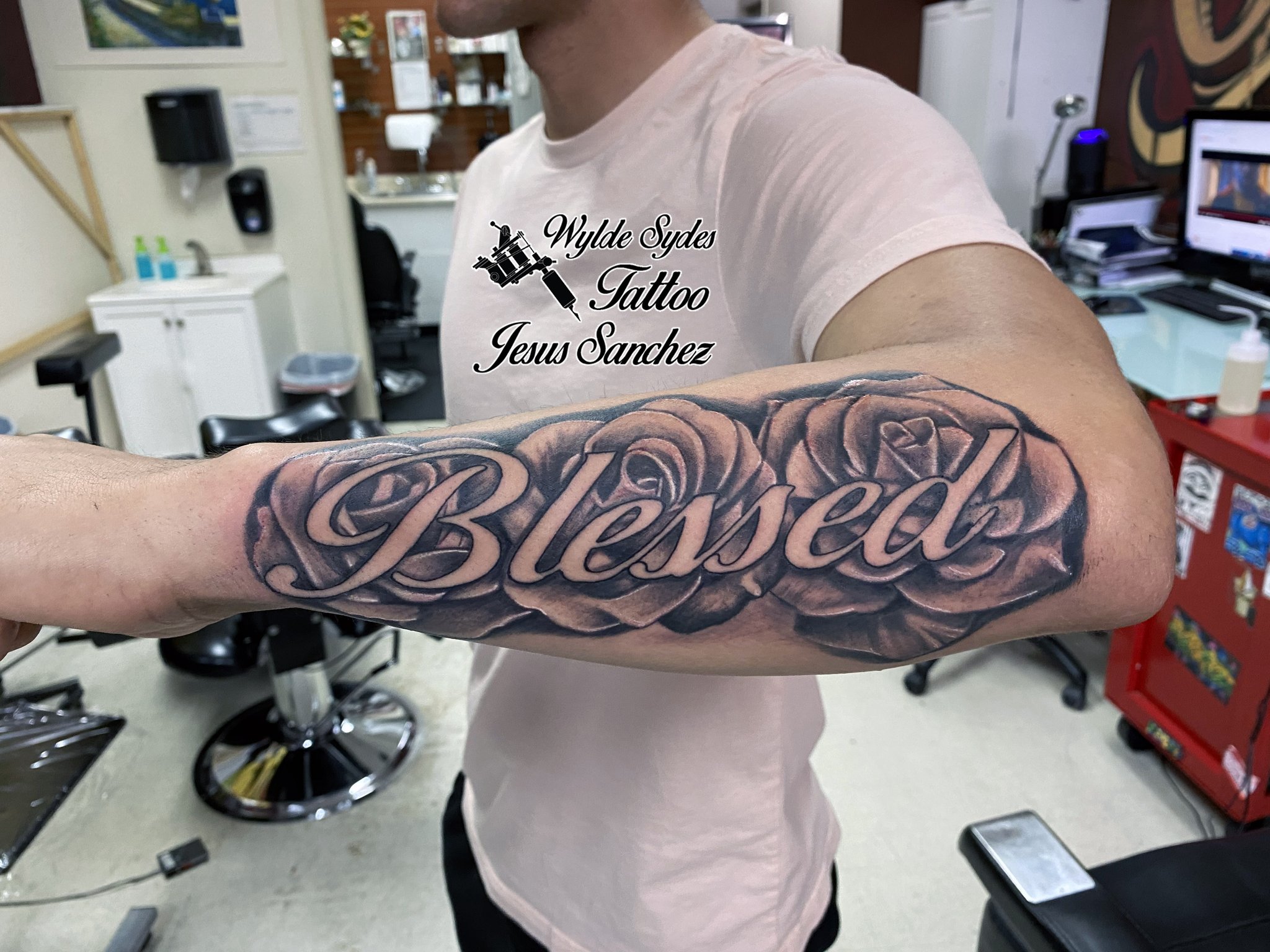blessed word tattoo  Tattoogridnet