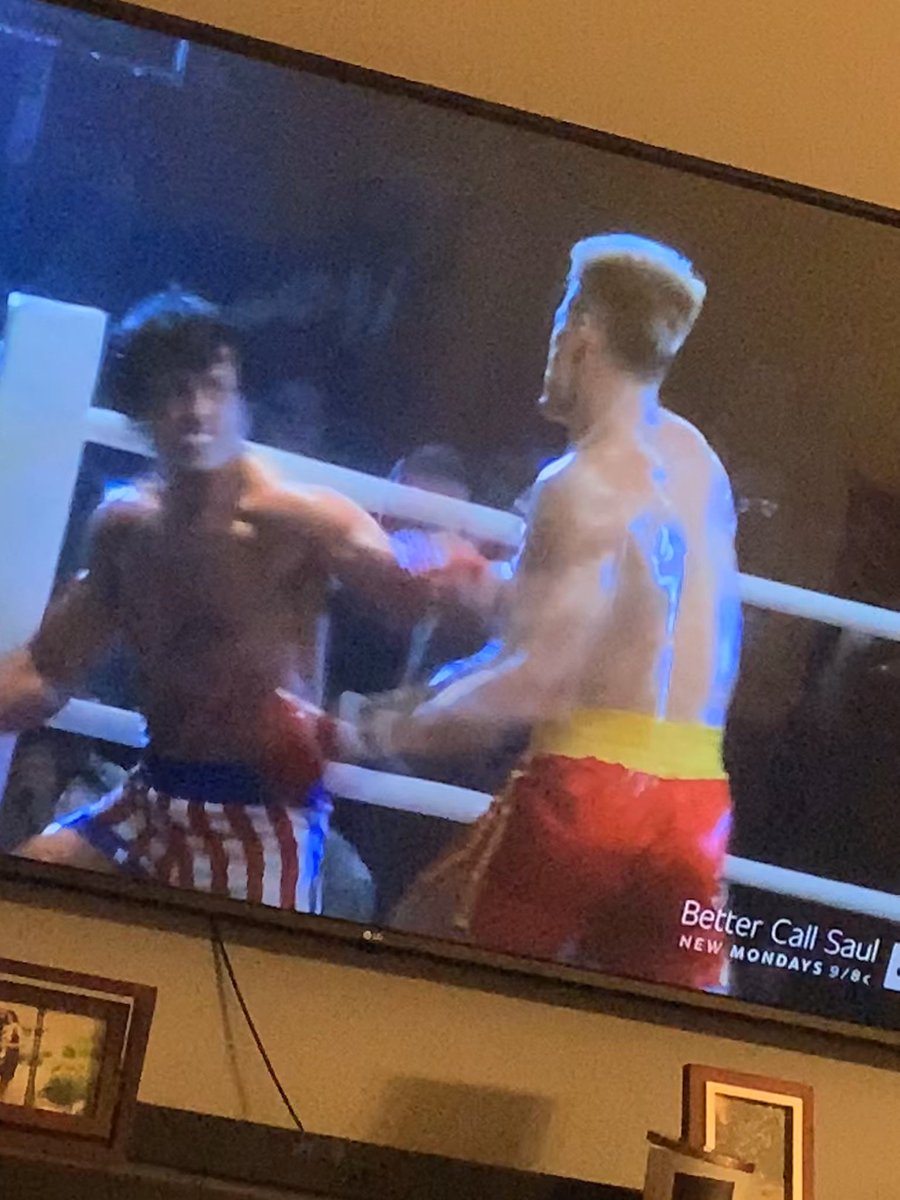 cslydes's tweet photo. He’s cut! He’s cut! The Russian is cut! #Rocky #RockyIV #HesNotAMachine #NoPain @AMC_TV https://t.co/YdDyOC0NYy