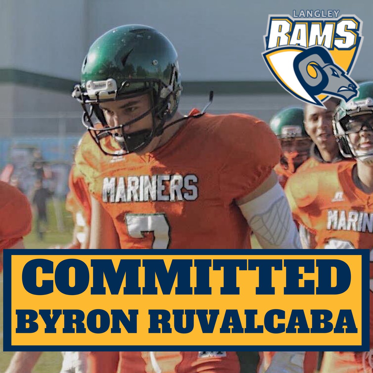 Please welcome committed Linebacker Byron Ruvalcaba (<a href="/byron_ruvalcaba/">Byron Ruvalcaba</a>) from Earl Marriott to the team!