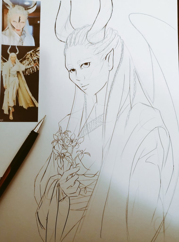 @MIYAVI_OFFICIAL Sketched this after watching Maleficent2 in Cinema. Never showed it online though 😅
#MiyaviFanArt