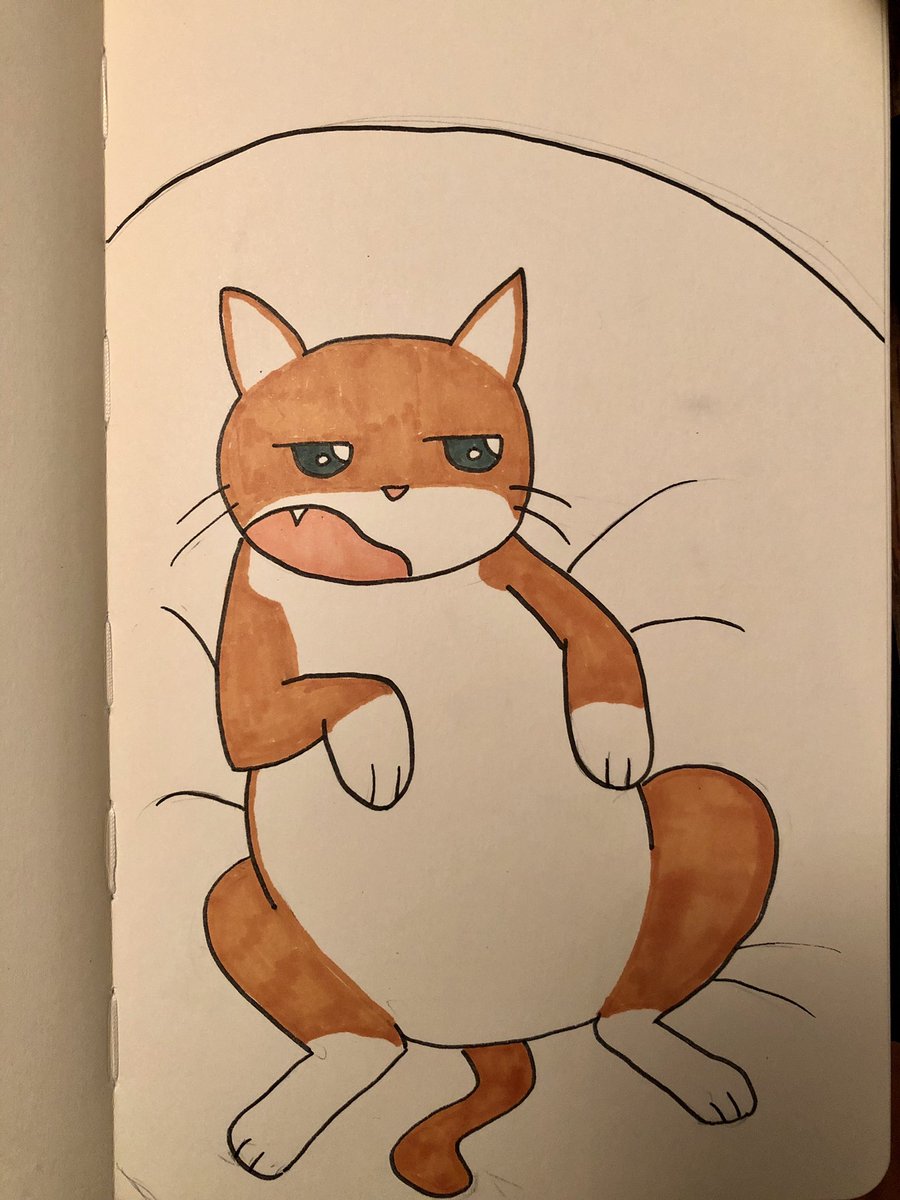 lizziekillian's tweet photo. I’m behind, but this is basically my spirit animal #DrawFromHome https://t.co/izrvctjpof