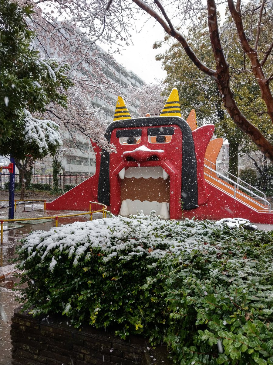 ren0330's tweet photo. 雪と桜と鬼公園 https://t.co/60n1axVuSJ