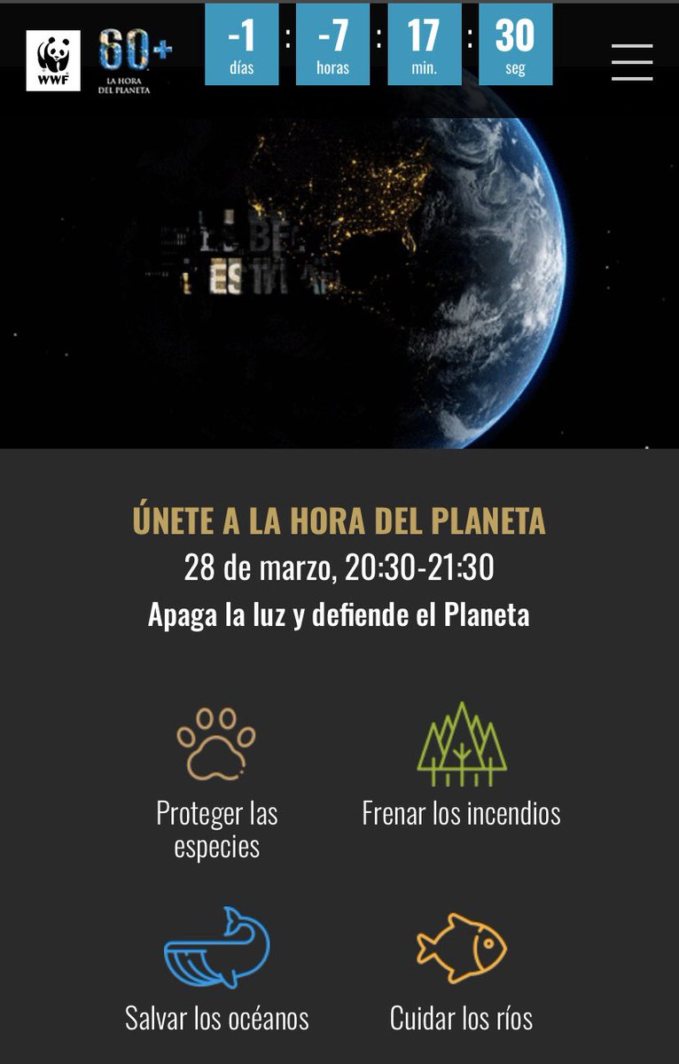 luisaffc's tweet photo. Que mal que no difundieron tanto esto en México, yo apenas me voy enterando 👎🏻👎🏻 #HoraDelPlaneta #PlanetHour https://t.co/nVcGsOKYdw