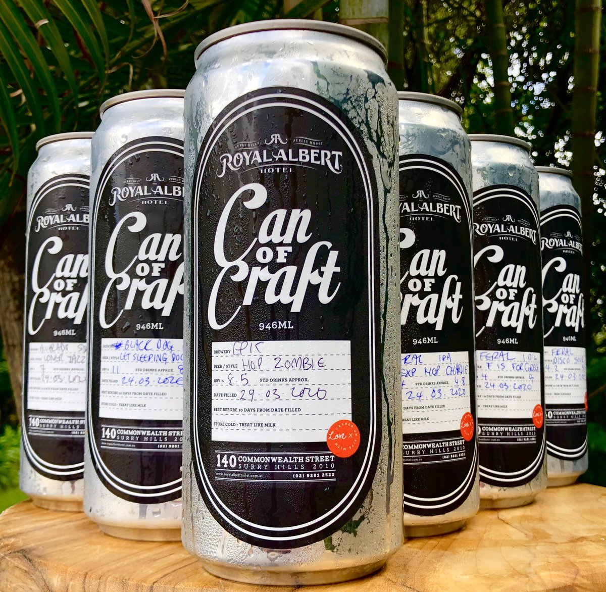 Excellent service from Mick at <a href="/Royalalbertpub/">Royal Albert Hotel</a>. Home delivery of these CANimals from their current combined taplist w/ <a href="/BitterPhew/">Bitter Phew</a>.  Great way to support  #keepinglocalalive.
