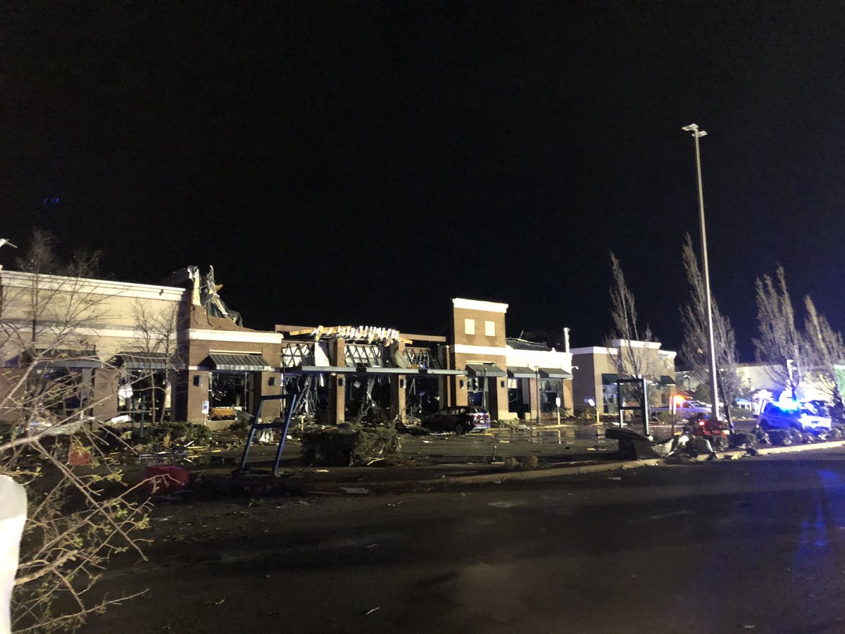 These photos don’t much justice of today’s tornado that came through Jonesboro. Thankfully only minor injuries to this point