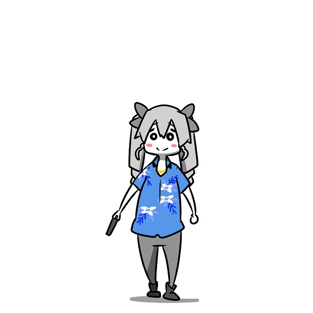 アンチョビ(ガルパン) 「バイスシティにいた時のドゥーチェ 」|Mr.Aのイラスト