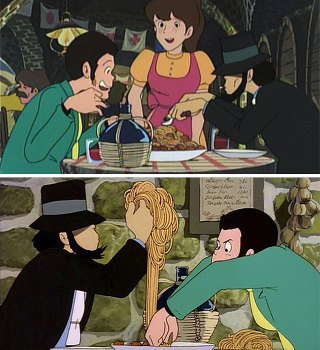 Noguchi على تويتر 名作 ルパン三世 カリオストロの城 ルパンと次元がスパゲティを取り合う名シーン これが食べられるぞ 超絶品のパスタ ひっそりとオーダー下さい O O モンテローザ柏 ルパン三世 カリオストロの城 スパゲティ T Co