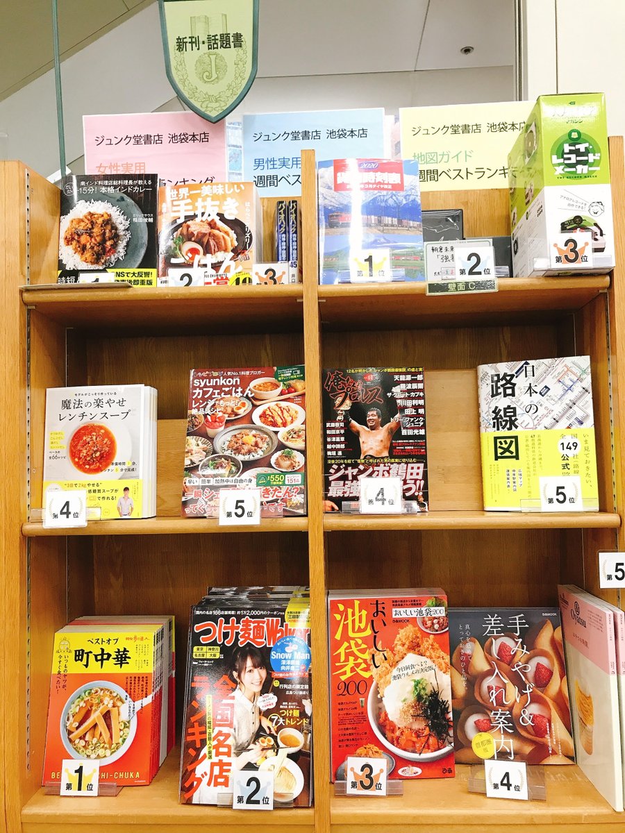 ジュンク堂書店池袋本店 実用書 地図 文具担当 今週の地図ガイドランキング 1位 散歩の達人 ベストオブ町中華 交通新聞社 2位 つけ麺warker Kadokawa 3位 おいしい池袋0 ぴあ 4位 手みやげ 差し入れ案内 首都圏版 ぴあ 5位 ジュンク堂書店池袋本店 実用書 地図 文具担当 今週の地図ガイドランキング 1位 散歩の達人 ベストオブ町中華 交通新聞社 2位 つけ麺warker Kadokawa 3位 おいしい池袋0 ぴあ 4位 手みやげ 差し入れ案内 首都圏版 ぴあ 5位