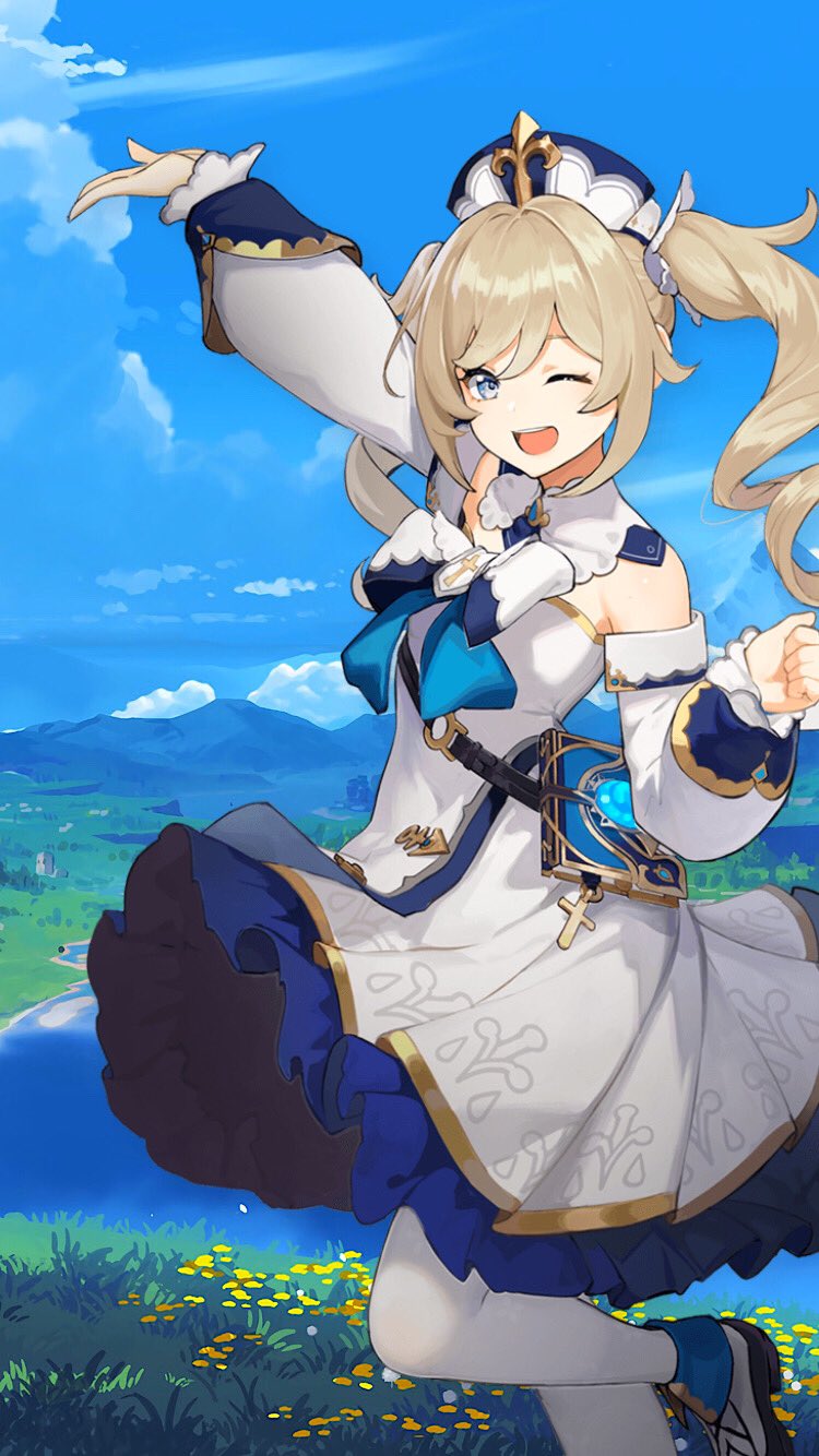 ありあ V Twitter 原神 原神の壁紙軽く作りました アンバー バーバラ クレー ノエル リプ欄に続く T Co Qxyj8shfct Twitter