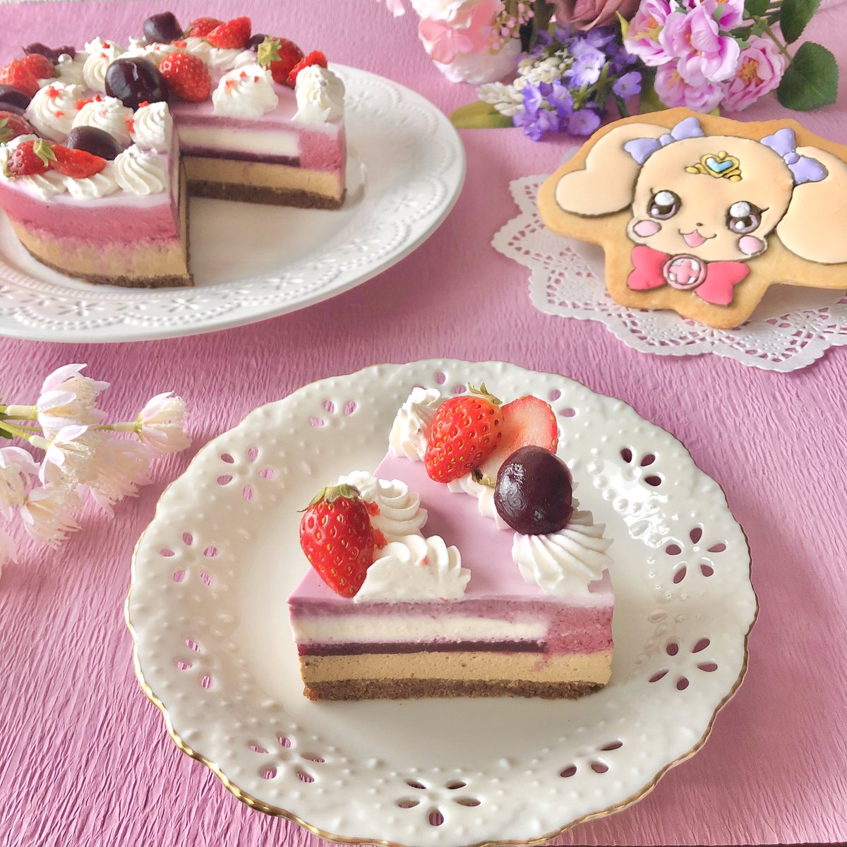 ゆうか ラテのムースケーキ 甘ずっぱいカシスムースと ほろ苦いコーヒームースの ふわふわケーキ ヒーリングっどプリキュア Precure プリキュア ラテ