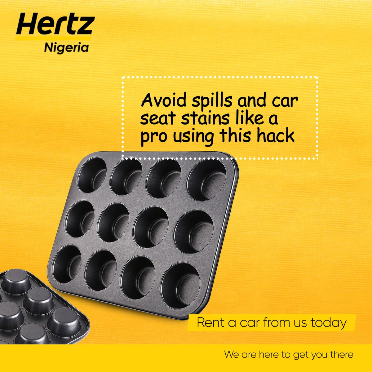 This handy and very useful muffin tray is essential for moms or people with a lot of friends! It is sturdy enough to hold drinks, bottles, cups, and more! Say bye to spills and car seat stains. #weekendvibes #hertz #carrentalinlagos #sundayvibes #cartips