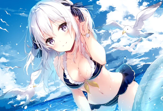 #寒いからあえて水着絵貼る 
