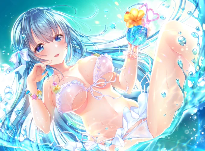 #寒いからあえて水着絵貼る 